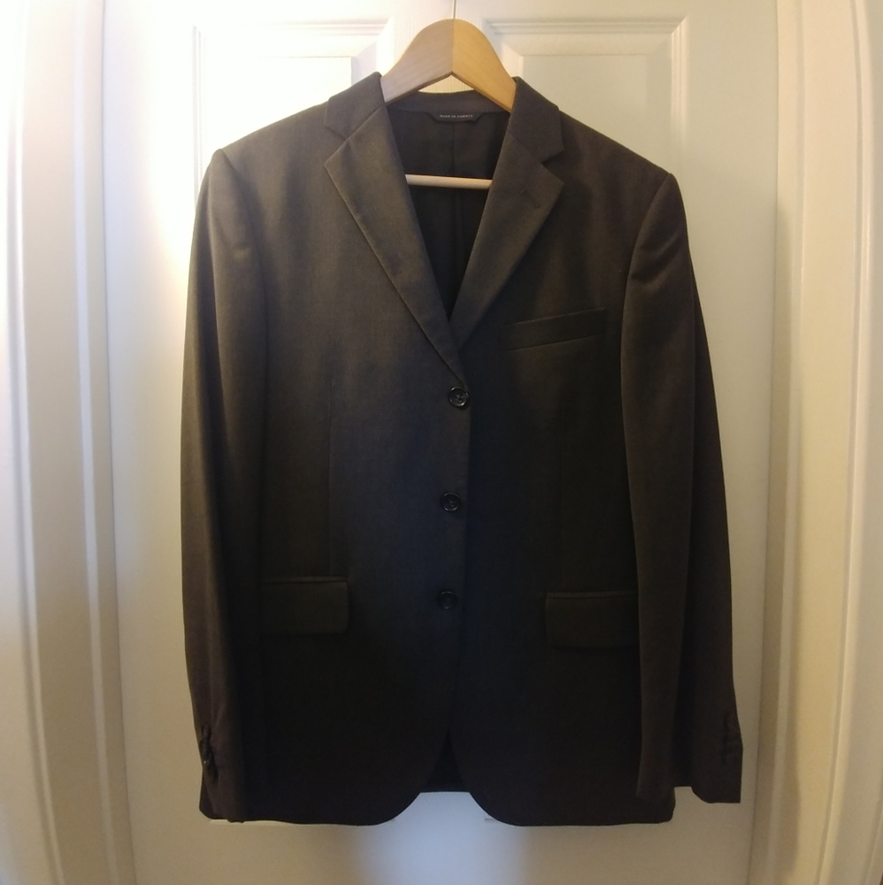 Banana Republic 3 button charcoal suit jacket